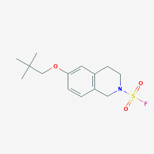 molecular formula C14H20FNO3S B2653987 6-(2,2-Dimethylpropoxy)-3,4-dihydro-1H-isoquinoline-2-sulfonyl fluoride CAS No. 2411315-24-5