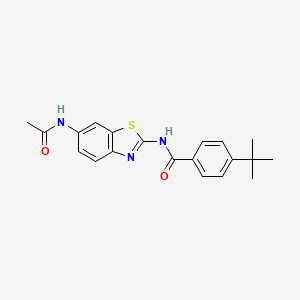 molecular formula C20H21N3O2S B2653989 N-(6-acetamidobenzo[d]thiazol-2-yl)-4-(tert-butyl)benzamide CAS No. 327038-63-1