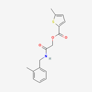 molecular formula C16H17NO3S B2653990 [2-[(2-Methylphenyl)methylamino]-2-oxoethyl] 5-methylthiophene-2-carboxylate CAS No. 1794897-59-8