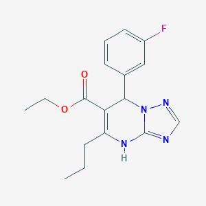 molecular formula C17H19FN4O2 B265400 Ethyl 7-(3-fluorophenyl)-5-propyl-4,7-dihydro[1,2,4]triazolo[1,5-a]pyrimidine-6-carboxylate 