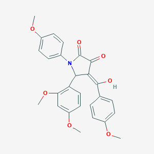 molecular formula C27H25NO7 B265401 5-(2,4-dimethoxyphenyl)-3-hydroxy-1-(4-methoxyphenyl)-4-[(4-methoxyphenyl)carbonyl]-1,5-dihydro-2H-pyrrol-2-one 