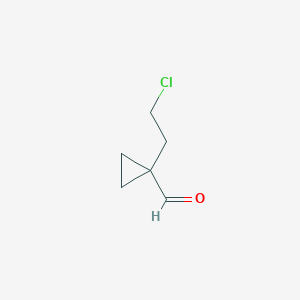 molecular formula C6H9ClO B2654011 1-(2-Chloroethyl)cyclopropane-1-carbaldehyde CAS No. 1934820-90-2