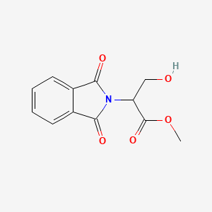 molecular formula C12H11NO5 B2654026 Methyl 2-(1,3-dioxoisoindol-2-yl)-3-hydroxypropanoate CAS No. 39739-07-6