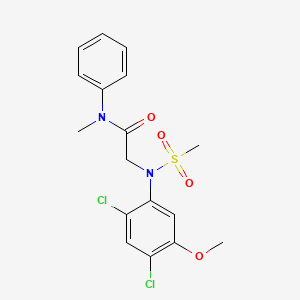 2-[2,4-dichloro-5-methoxy(methylsulfonyl)anilino]-N-methyl-N-phenylacetamide