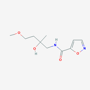 molecular formula C10H16N2O4 B2654029 N-(2-hydroxy-4-methoxy-2-methylbutyl)-1,2-oxazole-5-carboxamide CAS No. 2319723-80-1