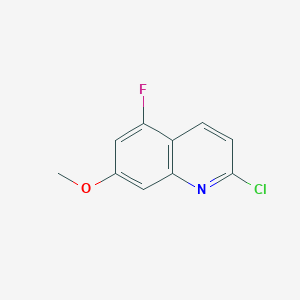 molecular formula C10H7ClFNO B2654036 2-Chloro-5-fluoro-7-methoxyquinoline CAS No. 1011533-33-7