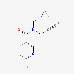 6-chloro-N-(cyclopropylmethyl)-N-(prop-2-yn-1-yl)pyridine-3-carboxamide