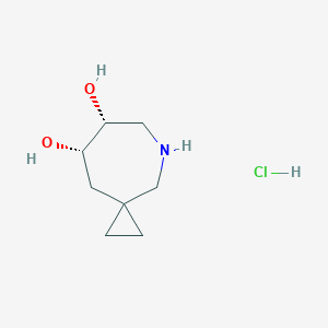 molecular formula C8H16ClNO2 B2654050 (7R,8S)-5-Azaspiro[2.6]nonane-7,8-diol;hydrochloride CAS No. 2305185-30-0