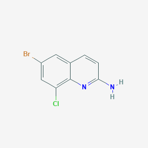 molecular formula C9H6BrClN2 B2654051 6-Bromo-8-chloroquinolin-2-amine CAS No. 1342969-44-1