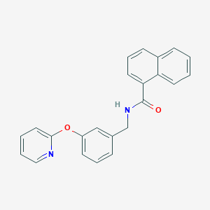 molecular formula C23H18N2O2 B2654062 N-(3-(pyridin-2-yloxy)benzyl)-1-naphthamide CAS No. 1705673-92-2