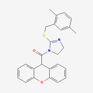 [2-[(2,5-dimethylphenyl)methylsulfanyl]-4,5-dihydroimidazol-1-yl]-(9H-xanthen-9-yl)methanone
