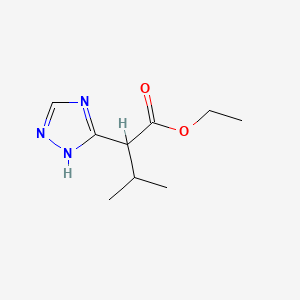 molecular formula C9H15N3O2 B2654067 3-甲基-2-(1H-1,2,4-三唑-3-基)丁酸乙酯 CAS No. 1518749-27-3