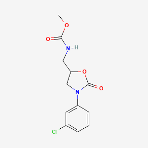 molecular formula C12H13ClN2O4 B2654094 Methyl ((3-(3-chlorophenyl)-2-oxooxazolidin-5-yl)methyl)carbamate CAS No. 954595-98-3