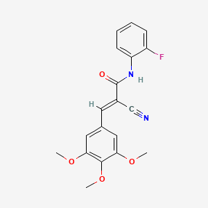 molecular formula C19H17FN2O4 B2654097 (2E)-2-氰基-N-(2-氟苯基)-3-(3,4,5-三甲氧基苯基)丙-2-烯酰胺 CAS No. 474388-54-0