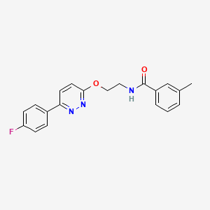 molecular formula C20H18FN3O2 B2654113 N-(2-((6-(4-氟苯基)哒嗪-3-基)氧基)乙基)-3-甲基苯甲酰胺 CAS No. 920407-82-5