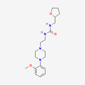 molecular formula C19H30N4O3 B2654114 1-(2-(4-(2-Methoxyphenyl)piperazin-1-yl)ethyl)-3-((tetrahydrofuran-2-yl)methyl)urea CAS No. 2034621-52-6