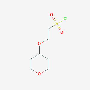 molecular formula C7H13ClO4S B2654121 2-(Oxan-4-yloxy)ethane-1-sulfonyl chloride CAS No. 1495584-23-0