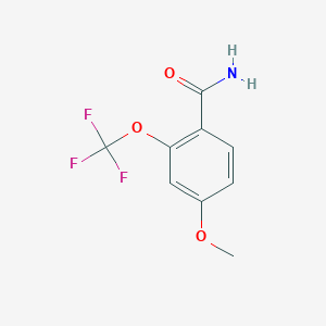 molecular formula C9H8F3NO3 B2654123 4-甲氧基-2-(三氟甲氧基)苯甲酰胺 CAS No. 886502-47-2