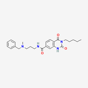molecular formula C25H32N4O3 B2654124 N-{3-[苄基(甲基)氨基]丙基}-2,4-二氧代-3-戊基-1,2,3,4-四氢喹唑啉-7-甲酰胺 CAS No. 892265-18-8