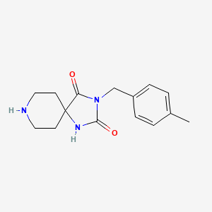 molecular formula C15H19N3O2 B2654137 3-(4-Methylbenzyl)-1,3,8-triazaspiro[4.5]decane-2,4-dione CAS No. 1092277-68-3