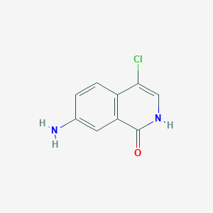 molecular formula C9H7ClN2O B2654151 7-氨基-4-氯-1(2H)-异喹啉酮 CAS No. 1036390-32-5