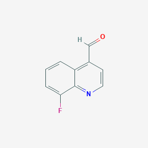 molecular formula C10H6FNO B2654160 8-氟喹啉-4-甲醛 CAS No. 496792-30-4