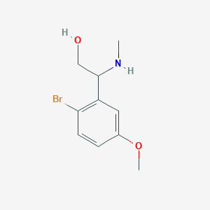 molecular formula C10H14BrNO2 B2654163 2-(2-Bromo-5-methoxyphenyl)-2-(methylamino)ethan-1-ol CAS No. 1337746-31-2