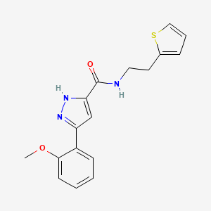 5-(2-methoxyphenyl)-N-(2-(thiophen-2-yl)ethyl)-1H-pyrazole-3-carboxamide