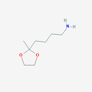 molecular formula C8H17NO2 B2654168 4-(2-Methyl-1,3-dioxolan-2-yl)butan-1-amine CAS No. 83962-01-0