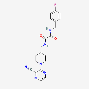 N1-((1-(3-cyanopyrazin-2-yl)piperidin-4-yl)methyl)-N2-(4-fluorobenzyl)oxalamide