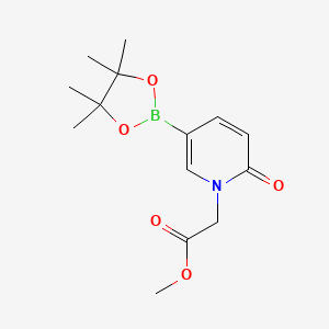 molecular formula C14H20BNO5 B2654171 1-(2-Methoxy-2-oxoethyl)-6-oxo-1,6-dihydropyridine-3-boronic Acid Pinacol Ester CAS No. 2304634-26-0