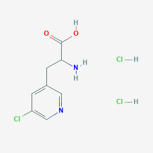 molecular formula C8H11Cl3N2O2 B2654184 2-Amino-3-(5-chloropyridin-3-yl)propanoic acid dihydrochloride CAS No. 2243509-33-1