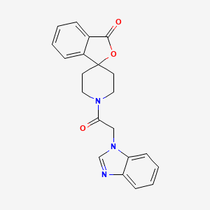 molecular formula C21H19N3O3 B2654193 1'-(2-(1H-benzo[d]imidazol-1-yl)acetyl)-3H-spiro[isobenzofuran-1,4'-piperidin]-3-one CAS No. 1705307-76-1