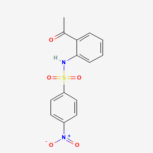 molecular formula C14H12N2O5S B2654194 N-(2-乙酰苯基)-4-硝基苯磺酰胺 CAS No. 306977-75-3