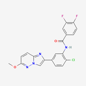molecular formula C20H13ClF2N4O2 B2654197 N-(2-chloro-5-(6-methoxyimidazo[1,2-b]pyridazin-2-yl)phenyl)-3,4-difluorobenzamide CAS No. 946323-32-6