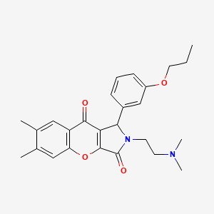 2-(2-(Dimethylamino)ethyl)-6,7-dimethyl-1-(3-propoxyphenyl)-1,2-dihydrochromeno[2,3-c]pyrrole-3,9-dione