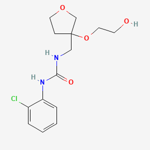 molecular formula C14H19ClN2O4 B2654203 1-(2-Chlorophenyl)-3-((3-(2-hydroxyethoxy)tetrahydrofuran-3-yl)methyl)urea CAS No. 2320418-69-5