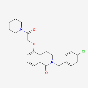 molecular formula C23H25ClN2O3 B2654215 2-(4-chlorobenzyl)-5-(2-oxo-2-(piperidin-1-yl)ethoxy)-3,4-dihydroisoquinolin-1(2H)-one CAS No. 850906-55-7