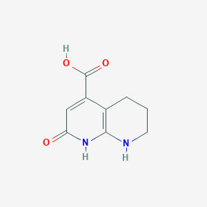 molecular formula C9H10N2O3 B2654223 2-羟基-5,6,7,8-四氢-1,8-萘啶-4-羧酸 CAS No. 2225136-95-6