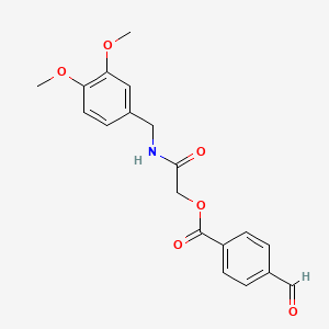 molecular formula C19H19NO6 B2654224 [2-[(3,4-Dimethoxyphenyl)methylamino]-2-oxoethyl] 4-formylbenzoate CAS No. 474667-46-4