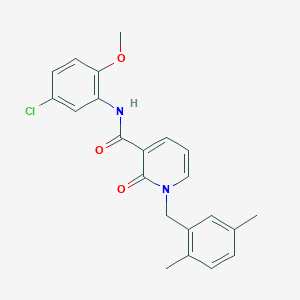 molecular formula C22H21ClN2O3 B2654225 N-(5-氯-2-甲氧基苯基)-1-(2,5-二甲基苄基)-2-氧代-1,2-二氢吡啶-3-甲酰胺 CAS No. 941909-90-6