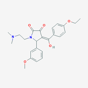 molecular formula C24H28N2O5 B265423 1-[2-(dimethylamino)ethyl]-4-(4-ethoxybenzoyl)-3-hydroxy-5-(3-methoxyphenyl)-1,5-dihydro-2H-pyrrol-2-one 