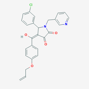 molecular formula C26H21ClN2O4 B265424 4-[4-(allyloxy)benzoyl]-5-(3-chlorophenyl)-3-hydroxy-1-(3-pyridinylmethyl)-1,5-dihydro-2H-pyrrol-2-one 