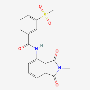 molecular formula C17H14N2O5S B2654242 N-(2-methyl-1,3-dioxoisoindol-4-yl)-3-methylsulfonylbenzamide CAS No. 896293-29-1