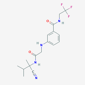 3-[[2-[(2-cyano-3-methylbutan-2-yl)amino]-2-oxoethyl]amino]-N-(2,2,2-trifluoroethyl)benzamide