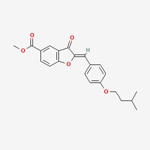 molecular formula C22H22O5 B2654249 (Z)-methyl 2-(4-(isopentyloxy)benzylidene)-3-oxo-2,3-dihydrobenzofuran-5-carboxylate CAS No. 868145-02-2