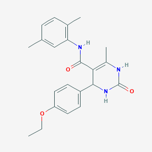 molecular formula C22H25N3O3 B2654251 N-(2,5-dimethylphenyl)-4-(4-ethoxyphenyl)-6-methyl-2-oxo-1,2,3,4-tetrahydropyrimidine-5-carboxamide CAS No. 537680-55-0