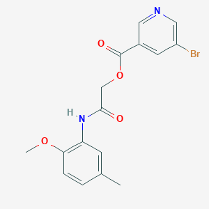 [2-(2-Methoxy-5-methylanilino)-2-oxoethyl] 5-bromopyridine-3-carboxylate