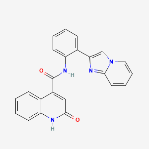 molecular formula C23H16N4O2 B2654272 2-hydroxy-N-(2-(imidazo[1,2-a]pyridin-2-yl)phenyl)quinoline-4-carboxamide CAS No. 1798637-51-0