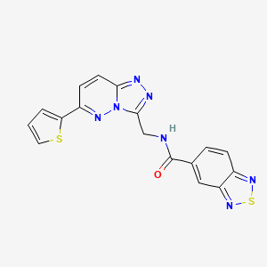 molecular formula C17H11N7OS2 B2654274 N-((6-(thiophen-2-yl)-[1,2,4]triazolo[4,3-b]pyridazin-3-yl)methyl)benzo[c][1,2,5]thiadiazole-5-carboxamide CAS No. 1903425-41-1